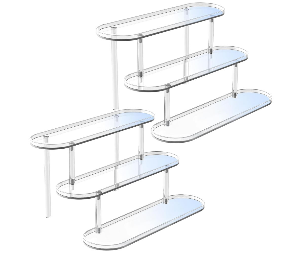 (2) Clear Acrylic Display Shelf